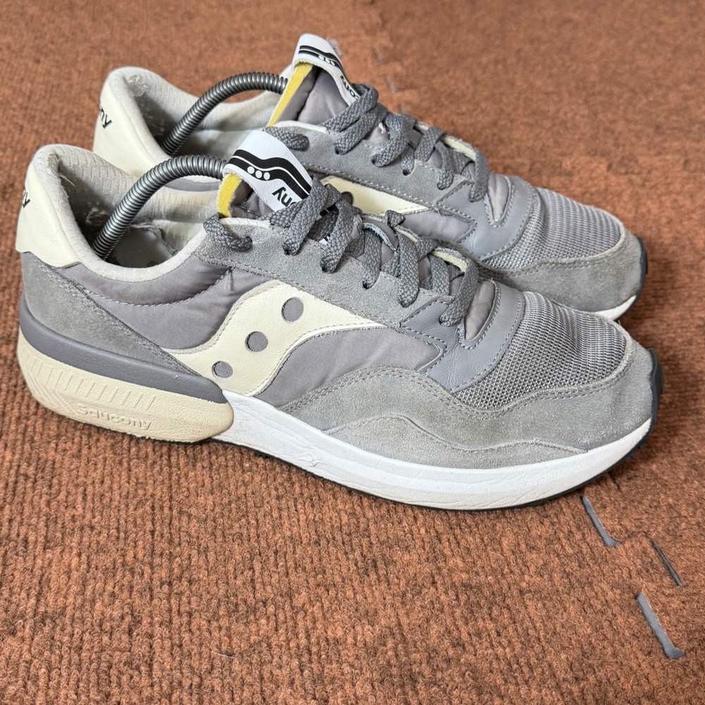 Saucony Shadow 6000 Mens Grey Cream Suede Mesh Running Shoes S70790-2 Size 11 B+